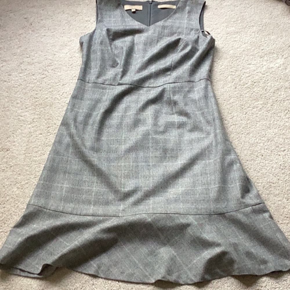 Talbots Elegant Gray Sleeveless Dress